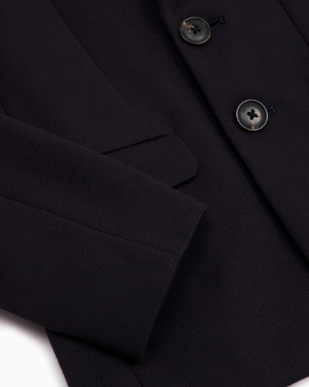 Armani Chaqueta de abotonadura sencilla de punto Rebajas