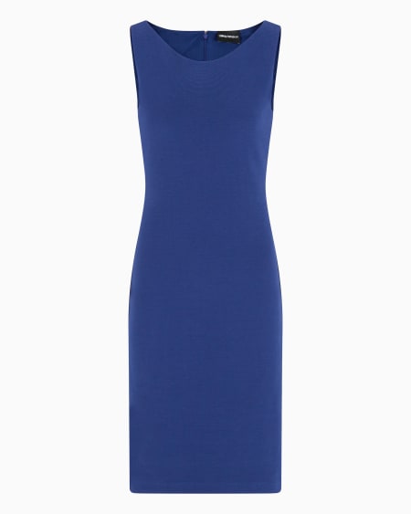 Armani Vestido de tubo de punto ottoman ÚLTIMAS EDICIONES