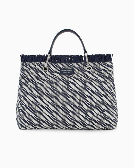 Armani Bolso shopper MyEA mediano en esterilla trenzada Último día