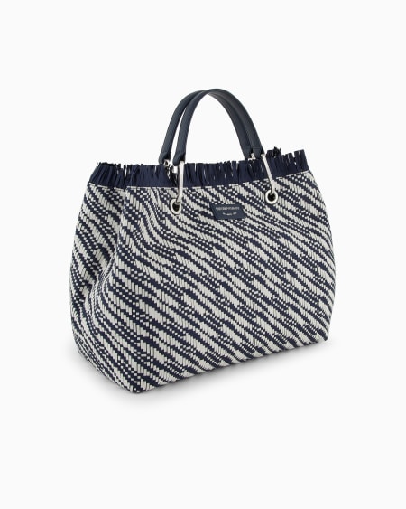 Armani Bolso shopper MyEA mediano en esterilla trenzada Último día