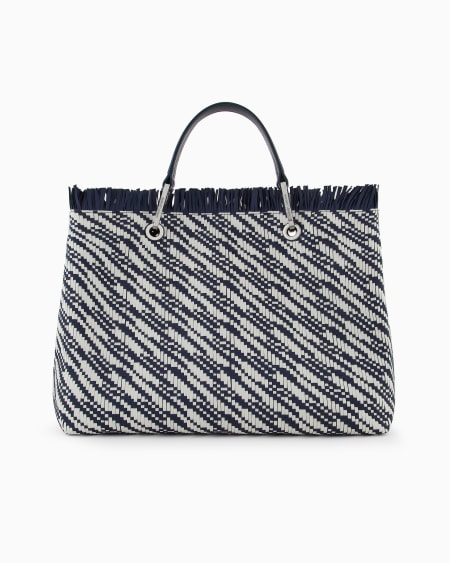 Armani Bolso shopper MyEA mediano en esterilla trenzada Último día
