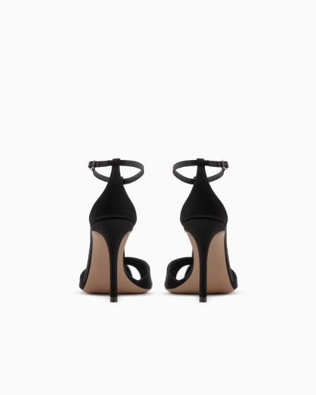 Armani Sandalia en T con tacón de raso y strass Oferta especial de fábrica