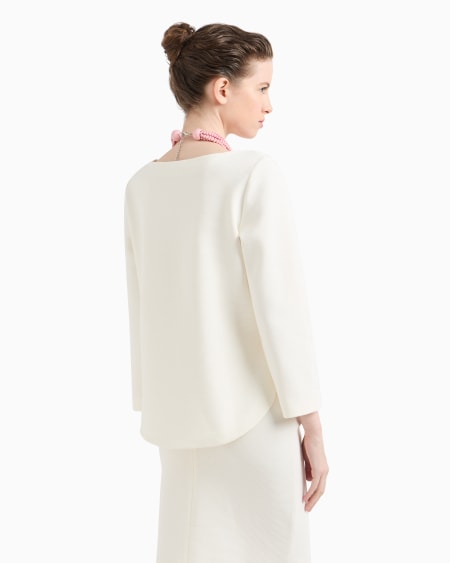 Armani Jersey con cortes laterales de punto ottoman Promoción trimestral