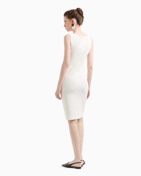 Armani Vestido de tubo de punto ottoman Grandes descuentos