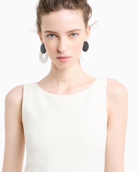 Armani Vestido de tubo de punto ottoman Grandes descuentos