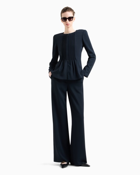 Armani Pantalones palazzo de tejido texturizado fluido Envío internacional gratuito