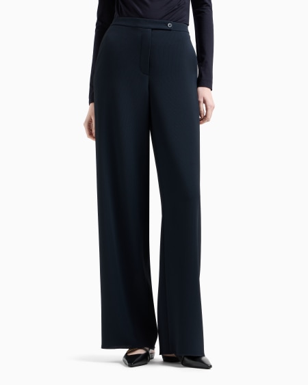 Armani Pantalones palazzo de tejido texturizado fluido Envío internacional gratuito