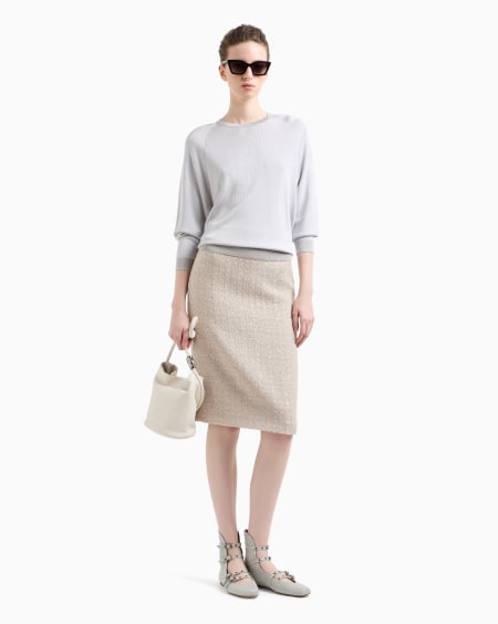 Armani Falda en tweed de lúrex Ahorra y exporta