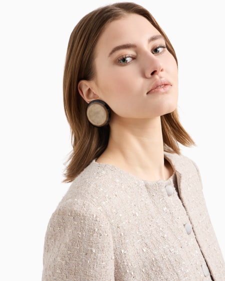 Armani Maxipendientes redondos brillantes Precios de Black Friday