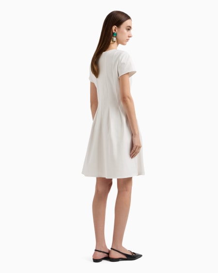 Armani Vestido con pliegues en mezcla de algodón couture Libre de impuestos