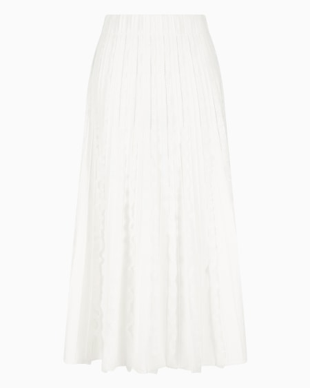 Armani Falda de punto de viscosa con volantes Descuento por venta flash