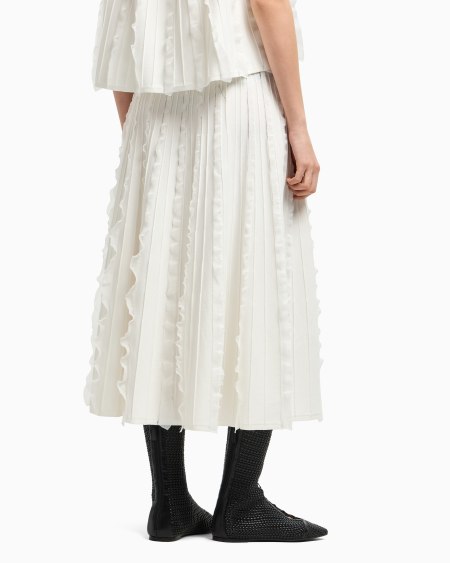 Armani Falda de punto de viscosa con volantes Descuento por venta flash