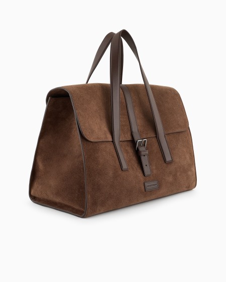 Armani Bolso de mano en ante con hebilla y bandolera Rebajas de fin de temporada