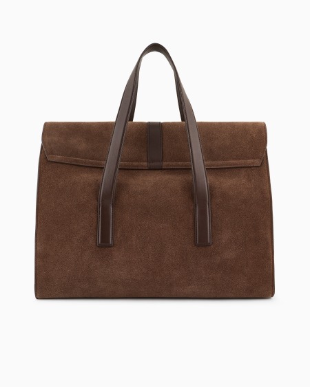 Armani Bolso de mano en ante con hebilla y bandolera Rebajas de fin de temporada
