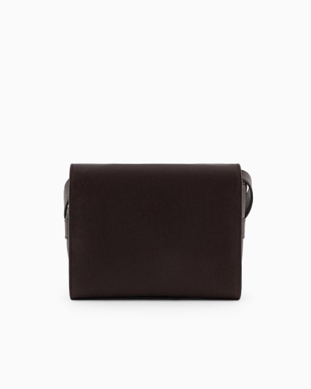 Armani Bolso bandolera de piel con solapa y logotipo en relieve Outlet