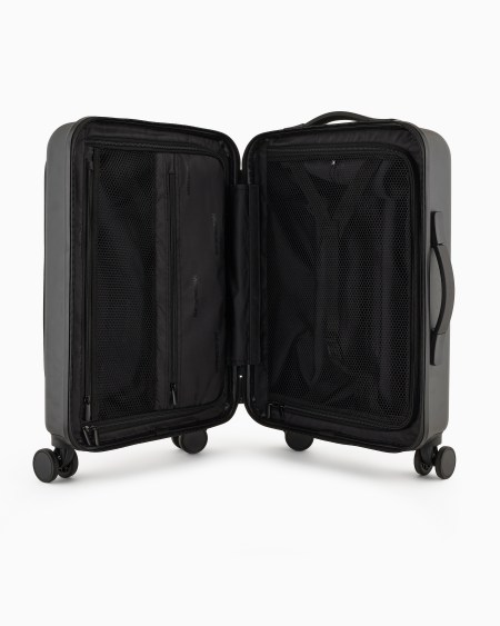 Armani Maleta de cabina en ABS con detalle de piel saffiano y placa de águila Rebajas