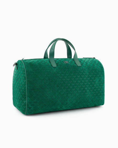 Armani Bolsa de ante con motivo de águila integral en relieve Liquidación