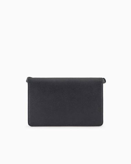 Armani Bolso bandolera con solapa en piel saffiano regenerada y nailon reciclado ASV Mejor oferta