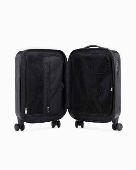 Armani Maleta de cabina con ruedas en ABS con maxiáguila en relieve ÚLTIMAS EDICIONES