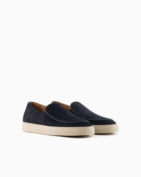 Armani Zapatos sin cordones de ante milrayas Ahorra y exporta