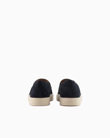 Armani Zapatos sin cordones de ante milrayas Ahorra y exporta