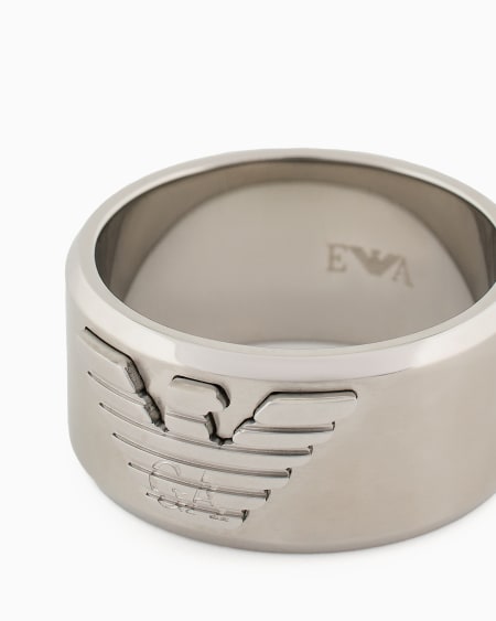 Armani Anillo liso de acero inoxidable Precios de Black Friday