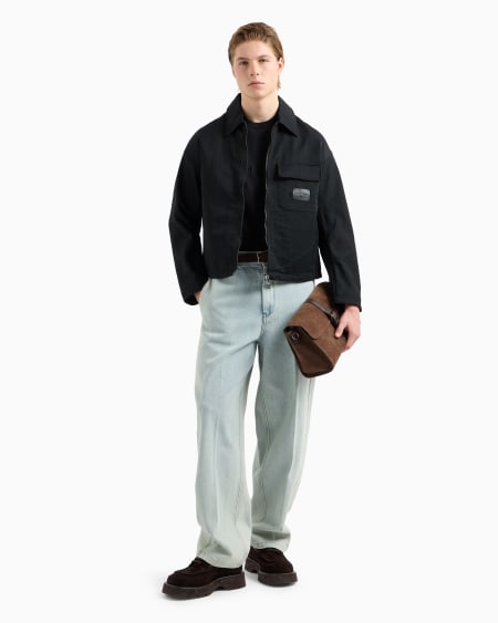 Armani Cazadora con cremallera de nailon arrugado En oferta