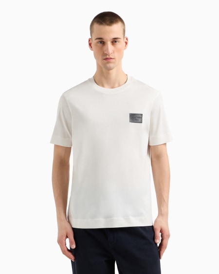 Armani Camiseta de punto con parche bordado con logotipo Descuentos del mes