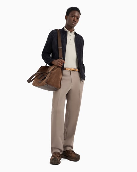 Armani Pantalones chinos de lona Descuento por venta flash