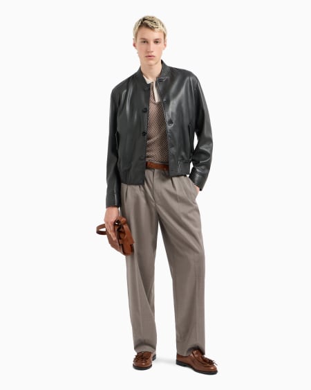 Armani Polo de punto con microfantasía en tejido jacquard Ofertas de temporada