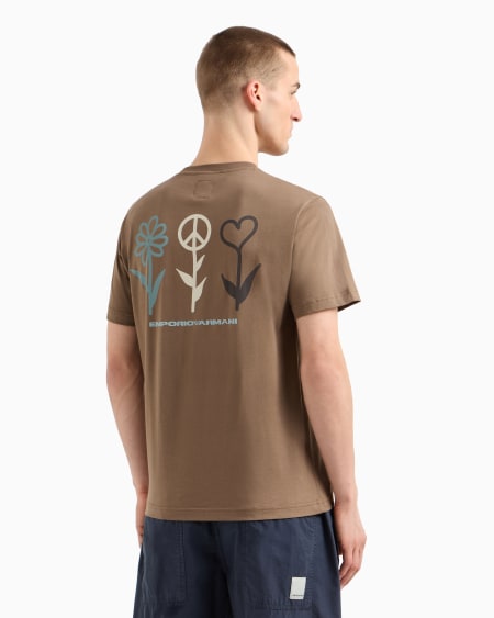 Armani Camiseta de punto con maxiestampado cápsula Peace ASV Devoluciones gratuitas