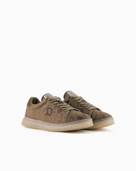 Armani Deportivas de lona con estampado integral cápsula Peace ASV Outlet