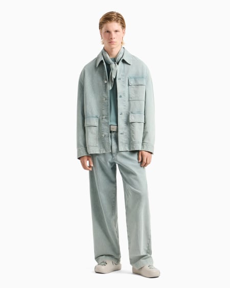 Armani Chaqueta de canneté de algodón cómodo efecto vintage cápsula Peace ASV Outlet online