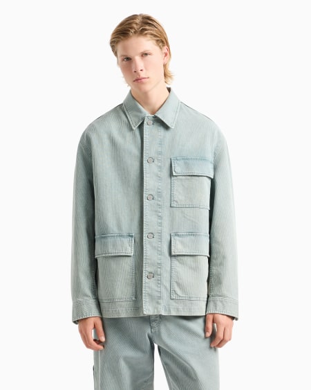 Armani Chaqueta de canneté de algodón cómodo efecto vintage cápsula Peace ASV Outlet online