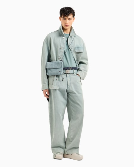 Armani Pantalones cargo de canneté con efecto vintage cápsula Peace ASV Rebajas