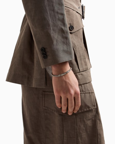 Armani Pulsera con placa de acero inoxidable Venta caliente