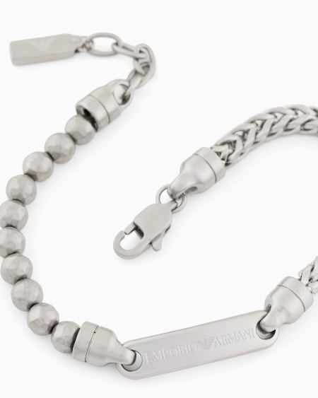 Armani Pulsera con placa de acero inoxidable Venta caliente