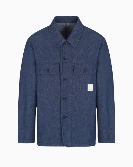 Armani Chaqueta estilo camisa de denim cambray cápsula Peace ASV En oferta