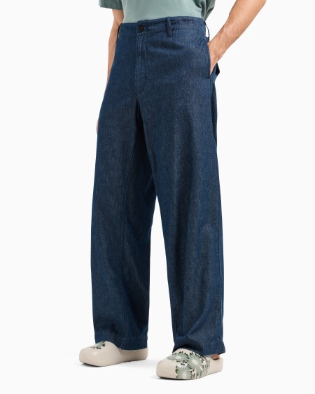 Armani Pantalones de denim cambray cápsula Peace ASV Gran oferta