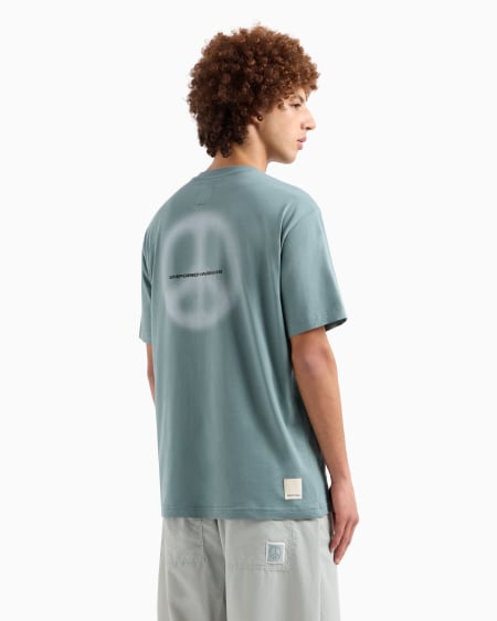 Armani Camiseta de punto con maxiestampado cápsula Peace ASV Rebajas baratas