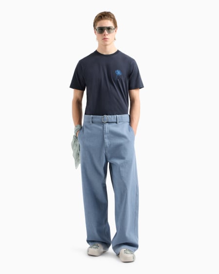 Armani Camiseta de punto con maxiestampado cápsula Peace ASV Rebajas de fábrica