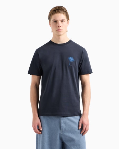 Armani Camiseta de punto con maxiestampado cápsula Peace ASV Rebajas de fábrica