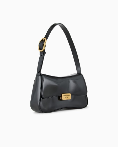 Armani Bolso de hombro baguette con acabado cepillado Tienda