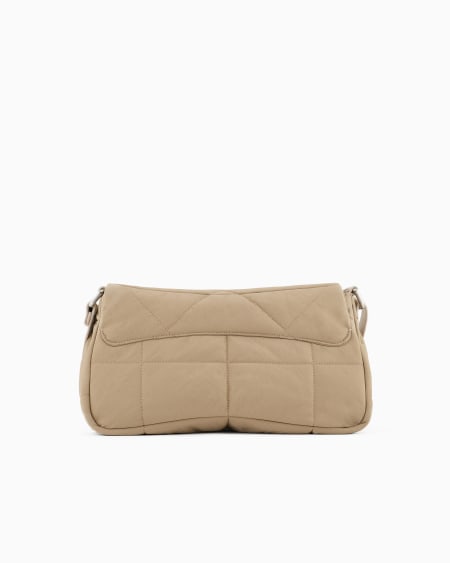Armani Bolso de hombro baguette grande en nailon acolchado Oferta especial
