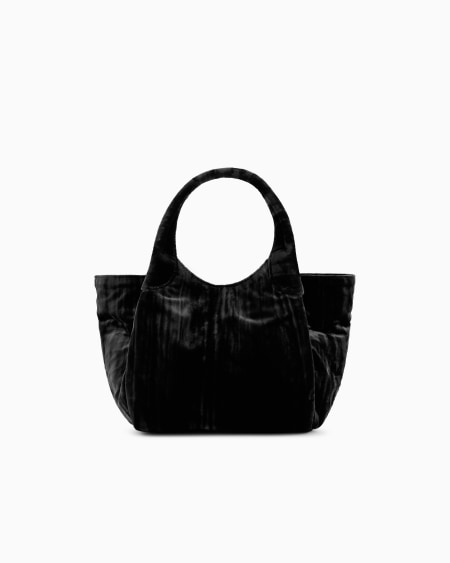 Armani Bolso de mano de terciopelo ondulado con bandolera de cadena ÚLTIMAS EDICIONES
