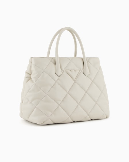 Armani Bolso de mano grande efecto napa acolchada Superdescuento