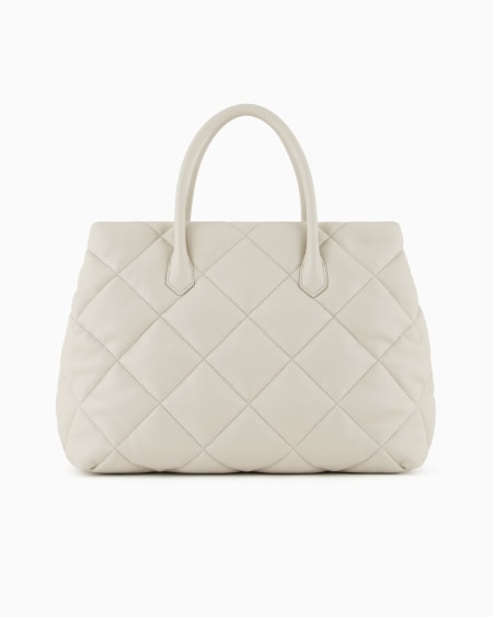 Armani Bolso de mano grande efecto napa acolchada Superdescuento