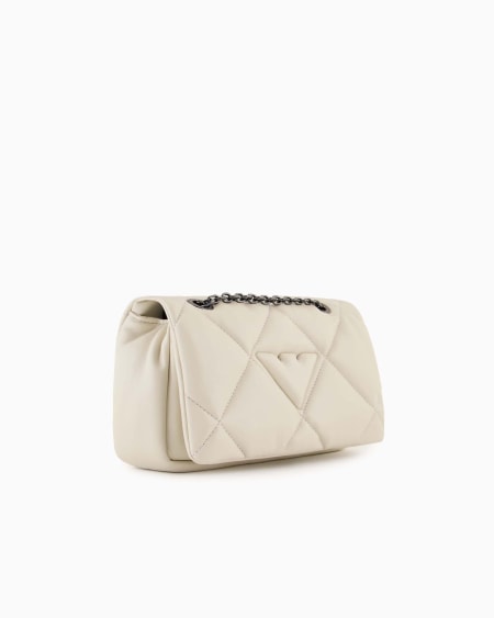 Armani Minibolso bandolera con solapa efecto napa acolchada Grandes descuentos