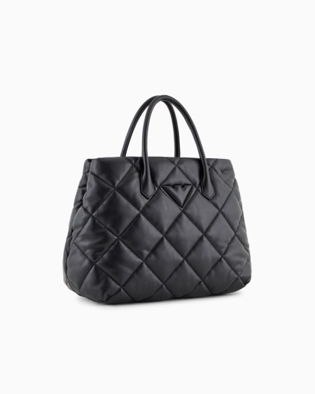 Armani Bolso de mano grande efecto napa acolchada Liquidación
