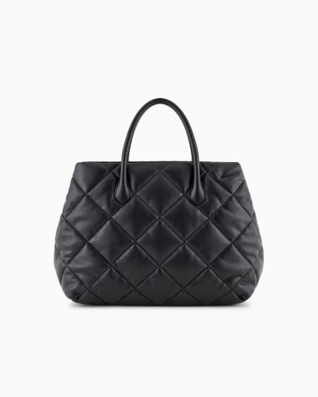 Armani Bolso de mano grande efecto napa acolchada Liquidación
